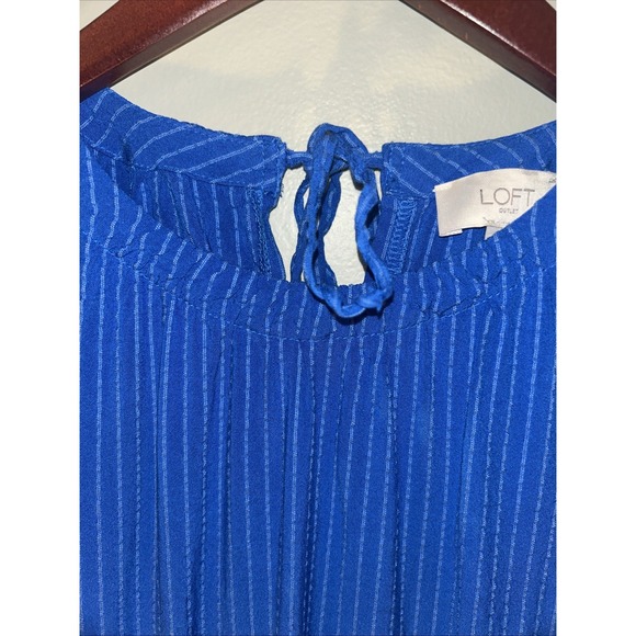 Loft Sleeveless Blouse Top Royal Blue XS Light And Airy - Picture 9 of 14